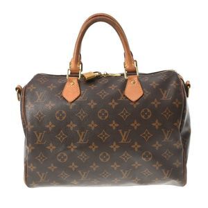 Louis Vuitton Monogram Speedy Bandouliere 30 Brown Canvas Handbag